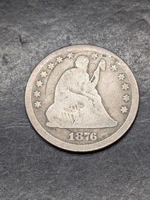 **VG** 1876 w/ Motto Seated Liberty Quarter