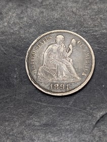 **XF+** 1891-O w/ Legend Seated Liberty Dime