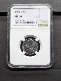 1964-D Jefferson Nickel - NGC MS66