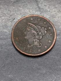 1842 Braided Hair Large Cent