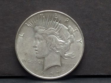 1927-D Peace Silver Dollar - AU!!