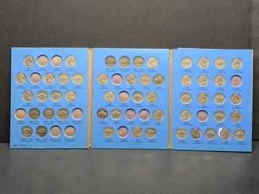 1938-1961 Jefferson Nickel Collection in Whitman Album - Includes Wartime Nickels & Better Dates