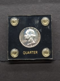 1955 Washington Silver Quarter in Capital Holder