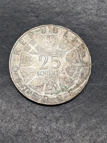 1948 Austria 25 Silver Schilling