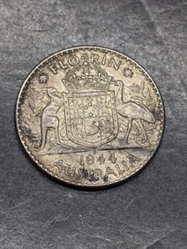 1944-S Australia 1 Silver Florin