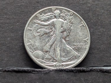 **FINE/VF** 1938-D Walking Liberty Half Dollar