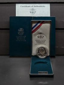 1990-P PROOF Eisenhower Centennial Commem Silver Dollar in OGP w/ COA