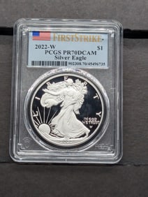 2022-W PROOF American Silver Eagle- PCGS PR70 DCAM *First Strike*