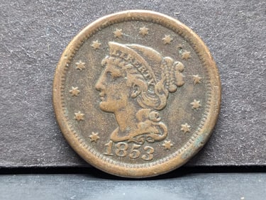 1853 Braided Hair Large Cent
