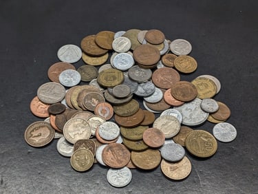 Bag of 0.85 Lbs. of Various Vintage & Modern World Coins
