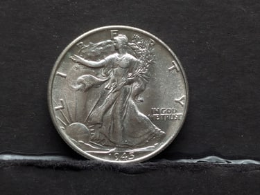 **BRILLIANT UNC** 1945 Walking Liberty Half Dollar