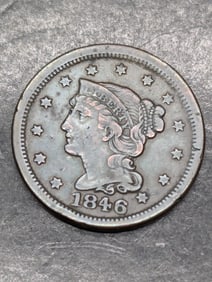 1846 Braided Hair Large Cent