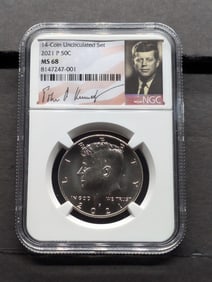 2021-P Kennedy Half Dollar - NGC MS68 w/ Signature