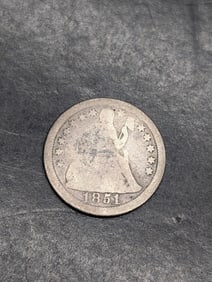 **BETTER DATE - GOOD+** 1851-O w/ Stars Seated Liberty Dime