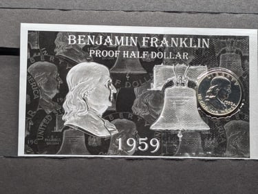 1959 PROOF Benjamin Franklin Silver Half Dollar