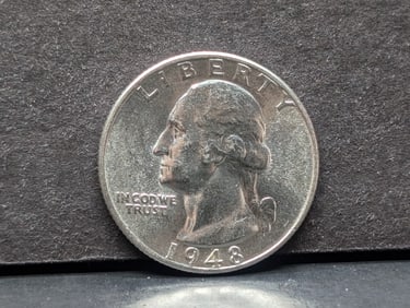 **UNC** 1948-S Washington Silver Quarter