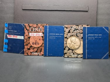 BIG! Lincoln Cent Collection in 5 Albums - 1909-1975 (Includes Some Better Dates)