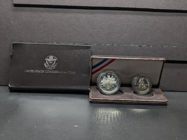 1989-S PROOF Congressional Commem 2-Coin Set in OGP