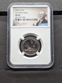 2022-D Anna May Wong Quarter - NGC MS68