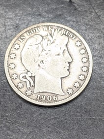 **VG/FINE** 1906-S Barber Silver Half Dollar