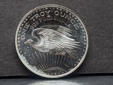 1 Oz. .999 FINE SILVER Walking Liberty Designed Round
