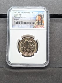 2021-D Military Service $1 Coin - NGC MS68