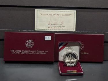 1996-P Atlanta Olympic Proof Silver Dollar in OGP