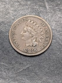 **VF/XF** 1886 Type 1 Indian Head Cent