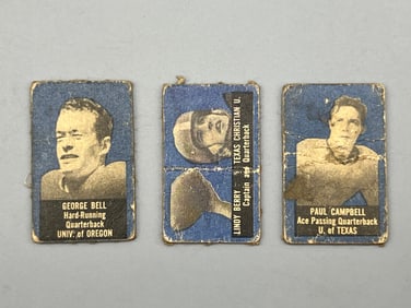 1949-50 Topps Felt Backs George Bell RC #3, Lindy Berry RC #4, & Paul Campbell #11