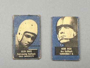 1949-50 Topps Felt Backs Glen Davis RC #20 & Herb Rich RC #69
