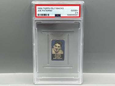 1949-50 Topps Felt Backs Joe Paterno RC #64 PSA Good+ 2.5