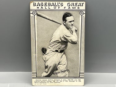 1948 Baseball's Hall of Fame Greats Exhibits Rogers Hornsby