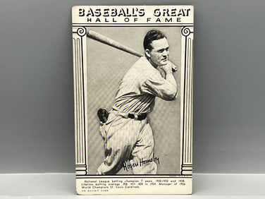 1948 Baseball's Hall of Fame Greats Exhibits Rogers Hornsby
