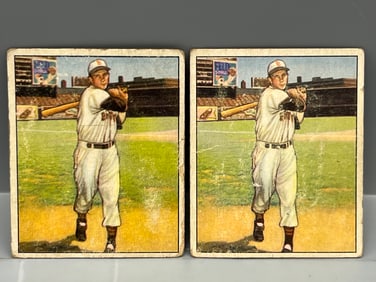 Lot of (2) 1950 Bowman Roy Sievers RCs #16