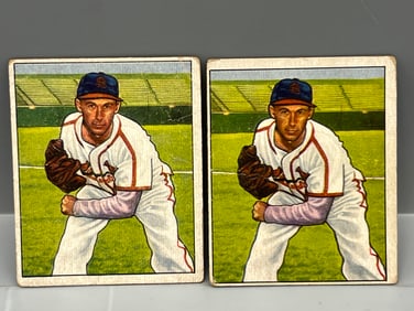 Lot of (2) 1950 Bowman Harry Brecheen #90
