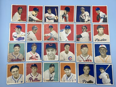 1949 Bowman Baseball 56 Card Partial Low Series Set W/ Some Stars & Rookies - Appears Mostly Lower
