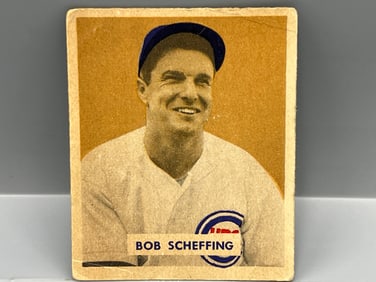 1949 Bowman Bob Scheffing Name On Front RC Variation SP #83