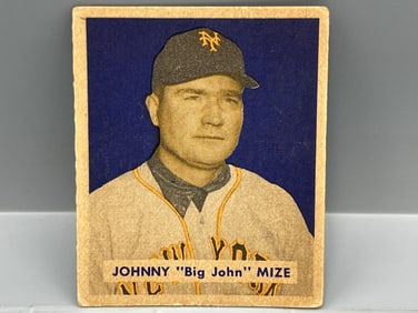 1949 Bowman Johnny Mize Name On Front Variation SP #85