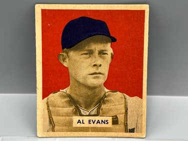 1949 Bowman Al Evans Printed Name RC Variation SP #132