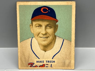 1949 Bowman Mike Tresh High Number RC #166