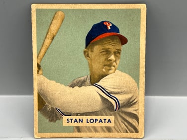 1949 Bowman Stan Lopata High Number RC #177