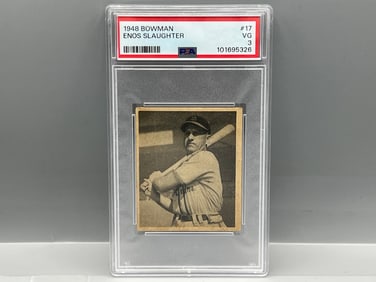 1948 Bowman Enos Slaughter RC #17 PSA VG 3