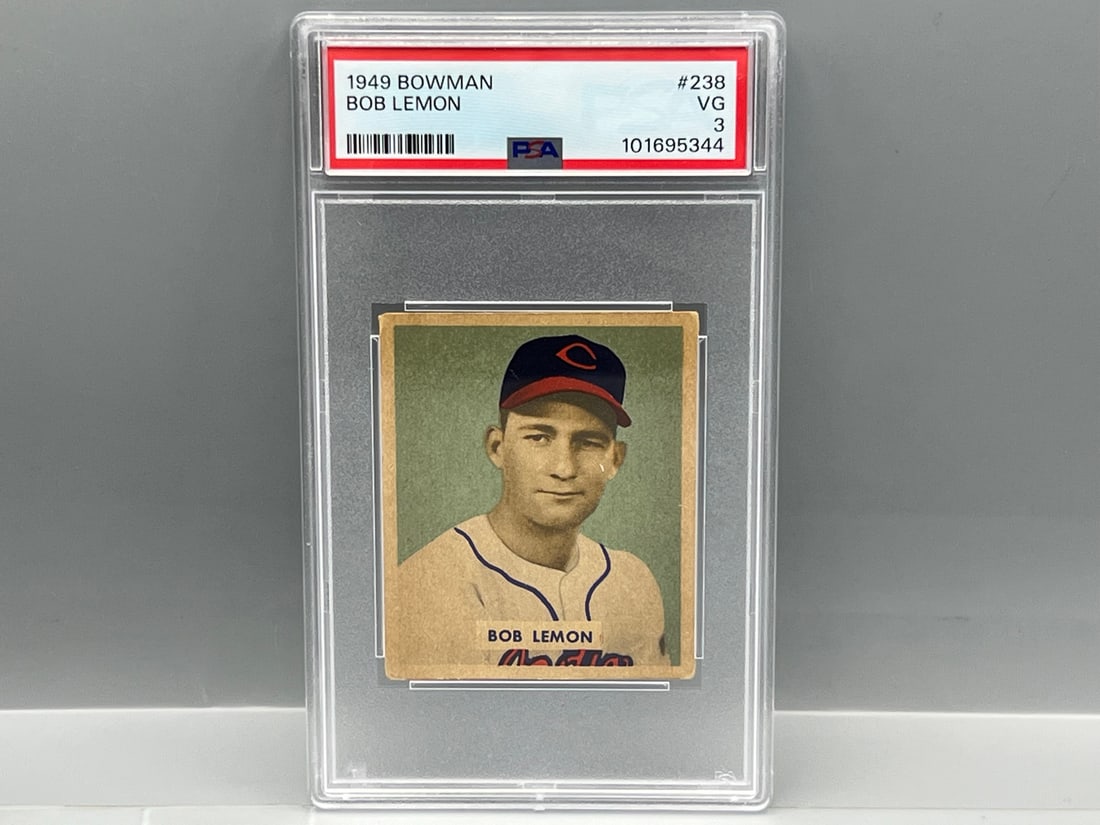 1949 Bowman Bob Lemon High Number RC #238 PSA VG 3 (1 of 2)