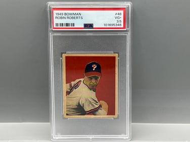 1949 Bowman Robin Roberts RC #46 PSA VG+ 3.5