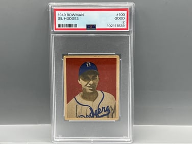 1949 Bowman Gil Hodges RC #100 PSA Good 2