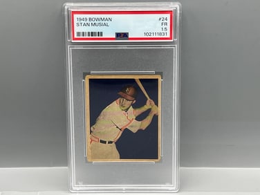 1949 Bowman Stan Musial 2nd Year #24 PSA FR 1.5
