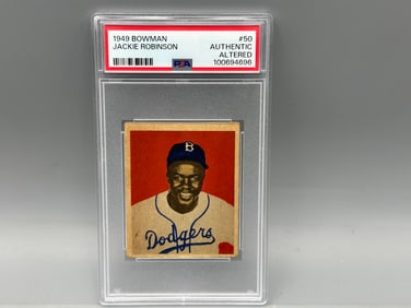 1949 Bowman Jackie Robinson RC #50 PSA Authentic