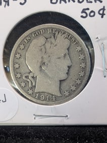 1914-S Barber Half Dollar
