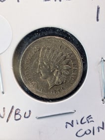 1859 Indian Head Cent AU/BU