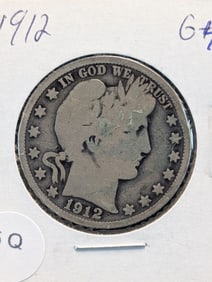 1912 Barber Half Dollar